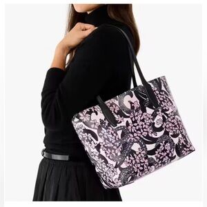 Kate Spade New York Snake Garden Medium Purple & Pink Tote Bag